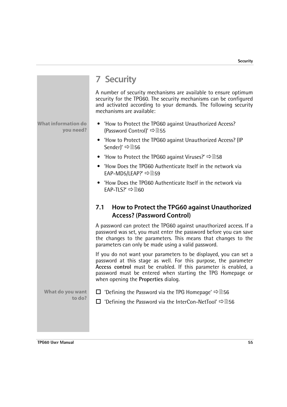 7 security | SEH Computertechnik TPG60 User Manual | Page 55 / 87