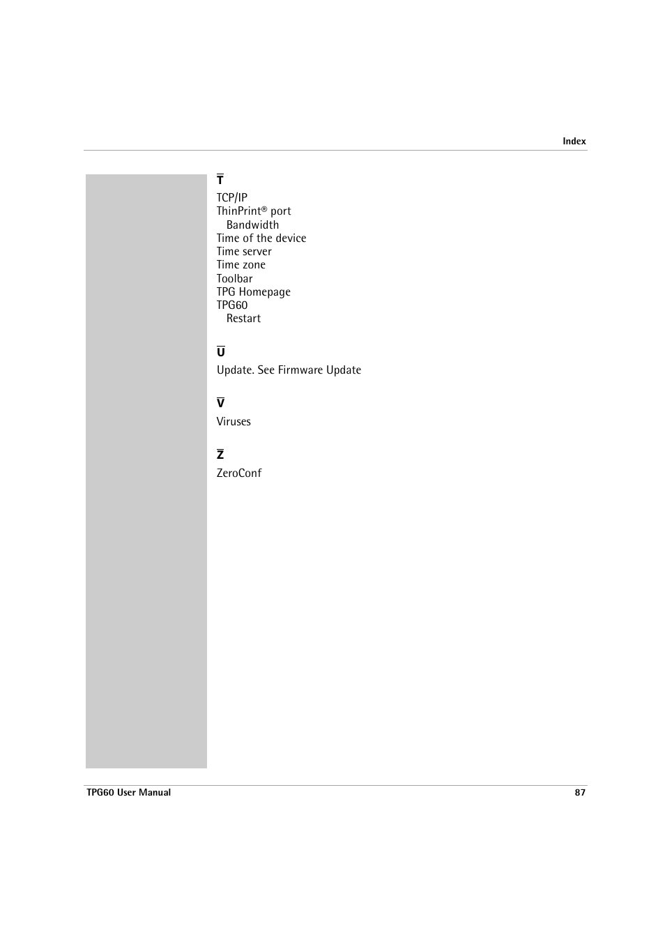 SEH Computertechnik TPG60 User Manual | Page 87 / 87