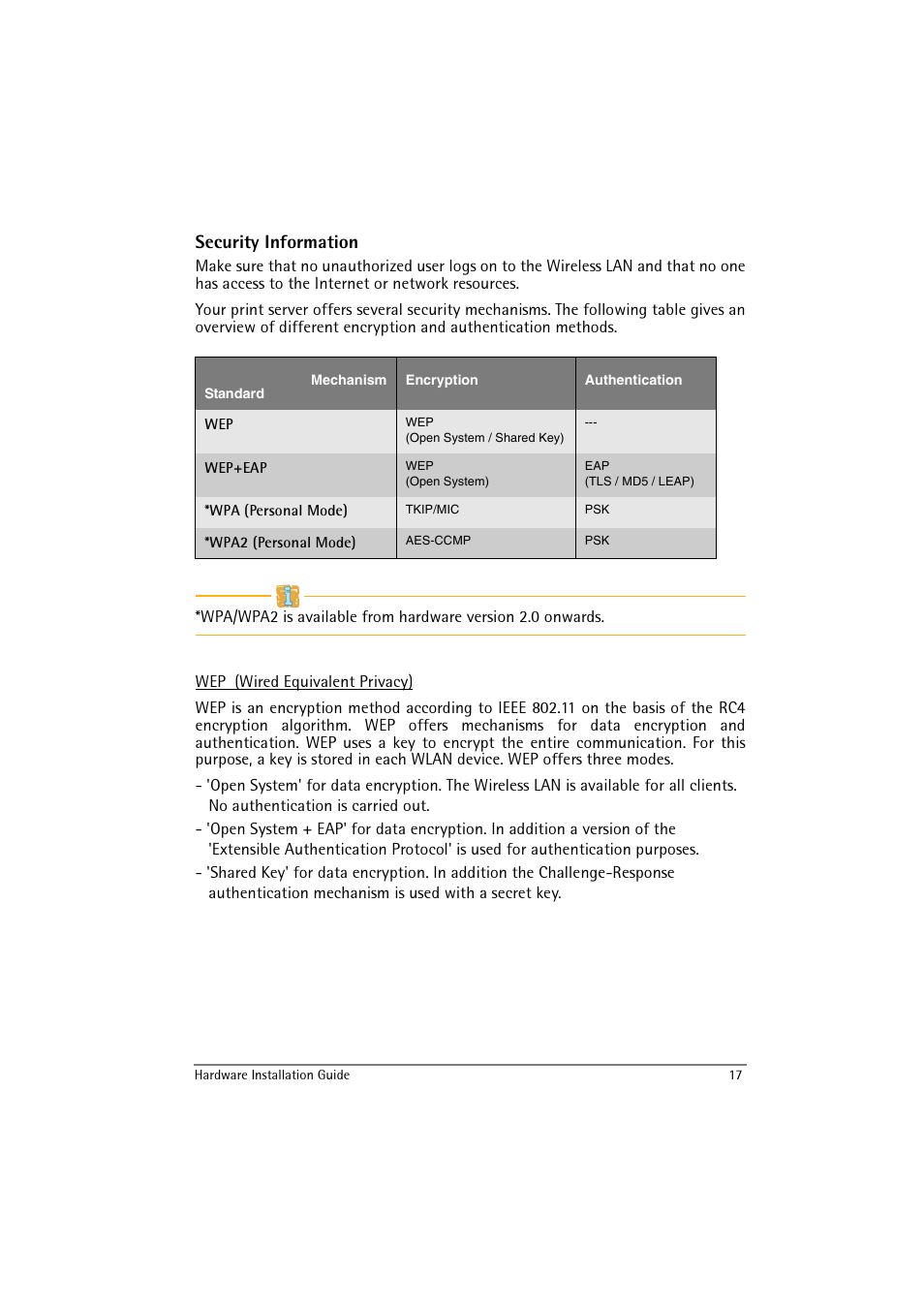 Security information | SEH Computertechnik SEH InterCon PS54a-G User Manual | Page 17 / 24