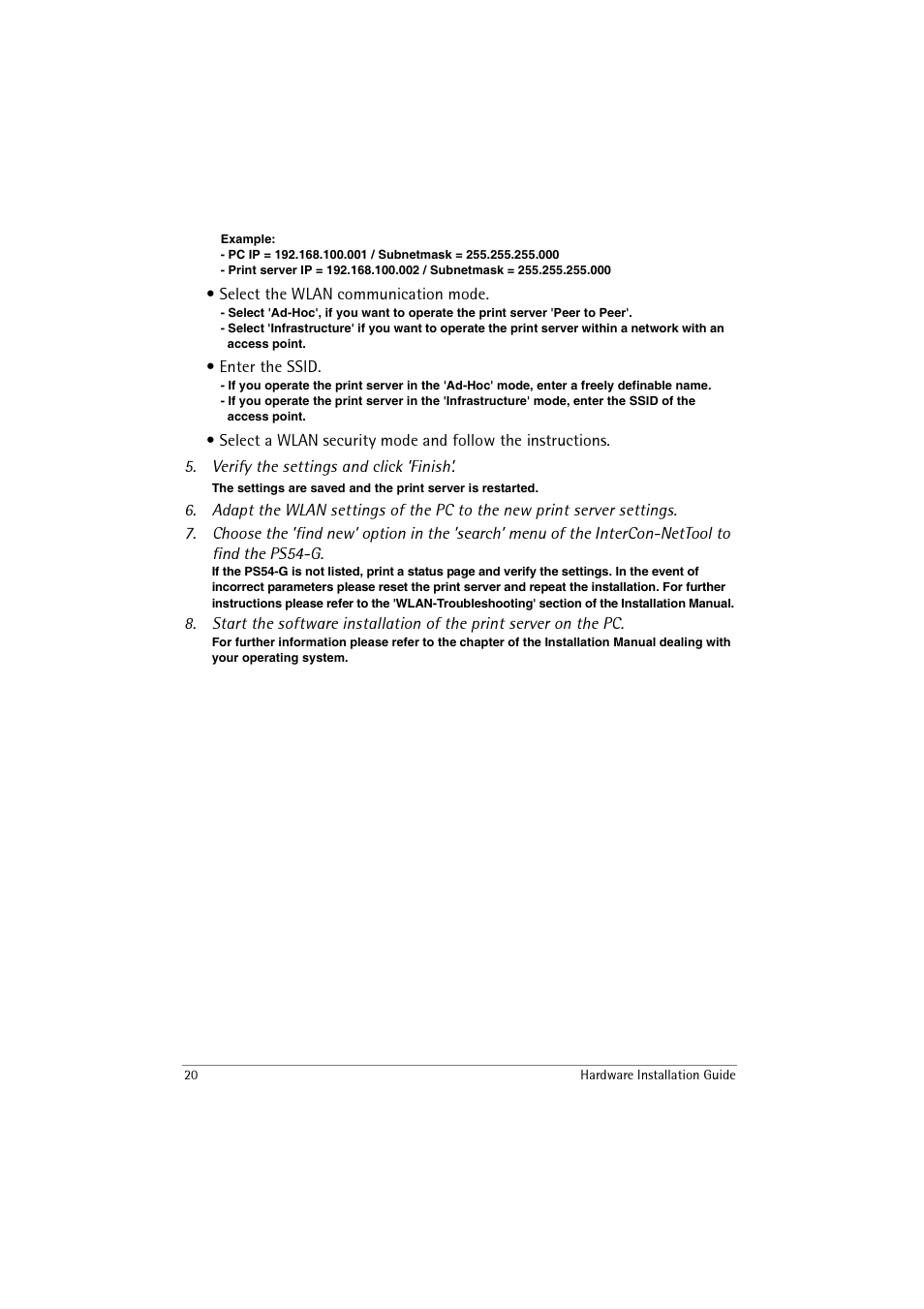 SEH Computertechnik SEH InterCon PS54a-G User Manual | Page 20 / 24