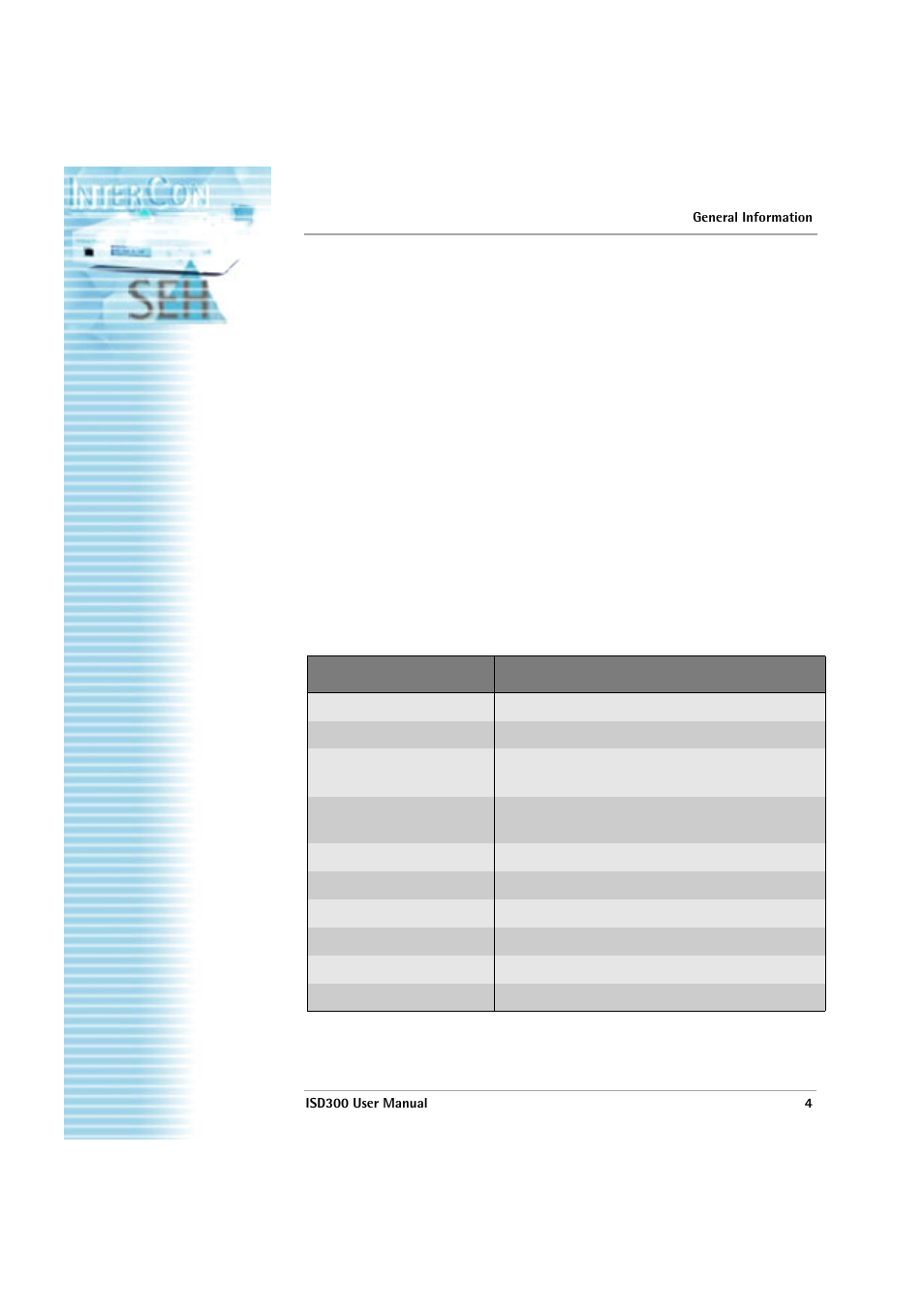 General information, Purpose, Technical data | Isd300 user manual | SEH Computertechnik ISD300 User Manual | Page 4 / 66