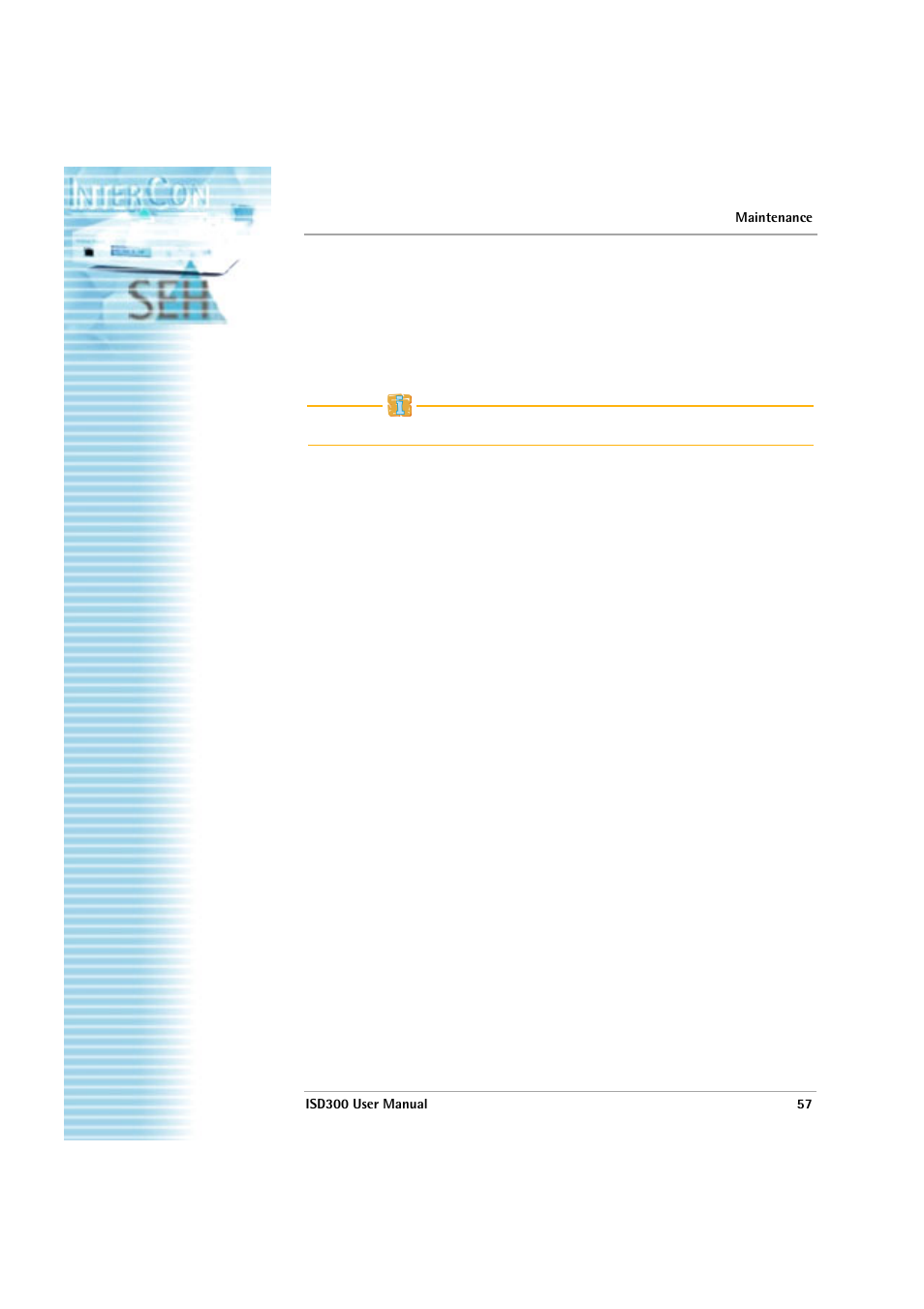 Maintenance, How to get board information, Isd300 user manual | SEH Computertechnik ISD300 User Manual | Page 57 / 66