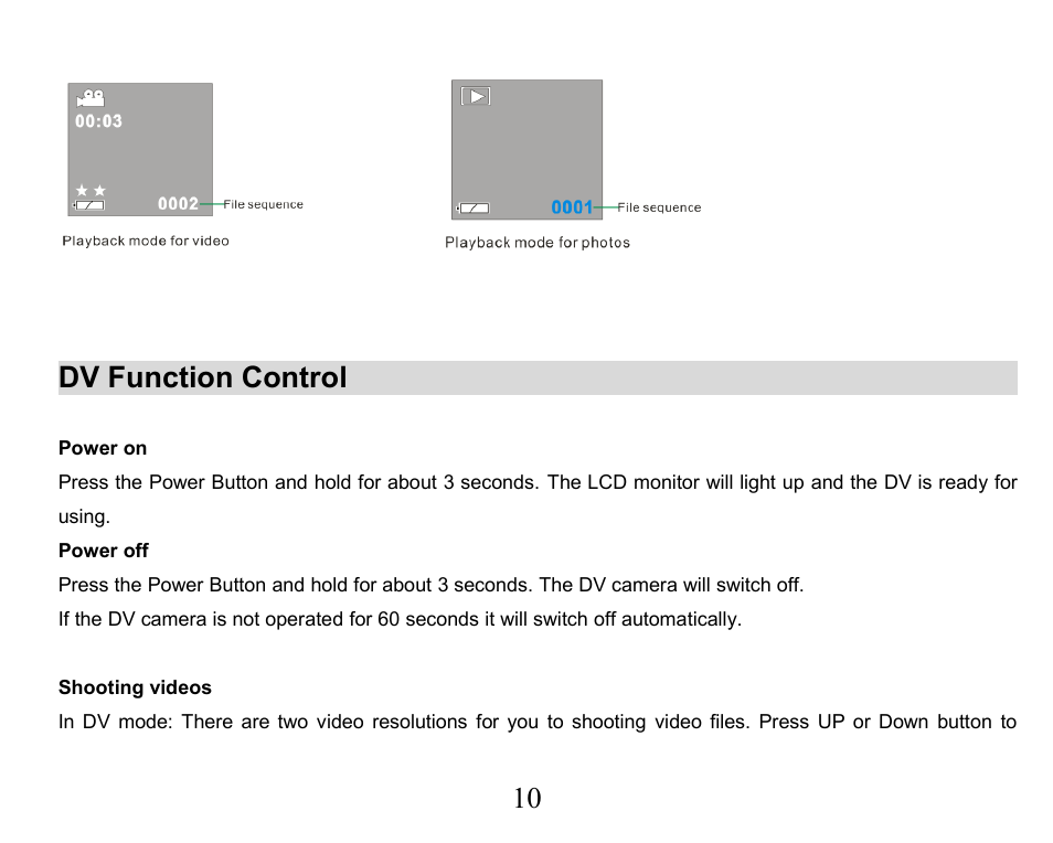 Dv function control | Sakar 32490 User Manual | Page 10 / 42