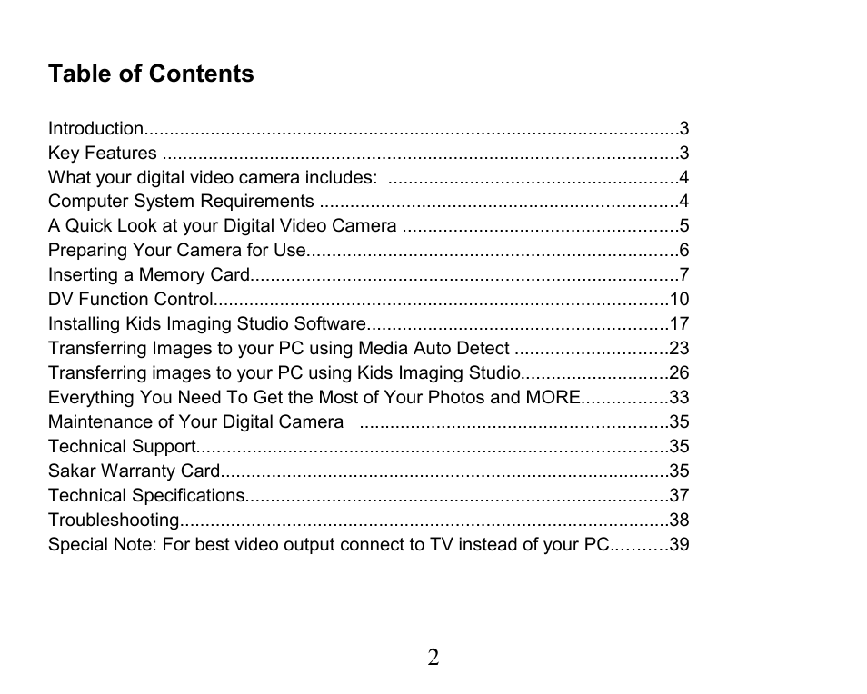 Sakar 32490 User Manual | Page 2 / 42