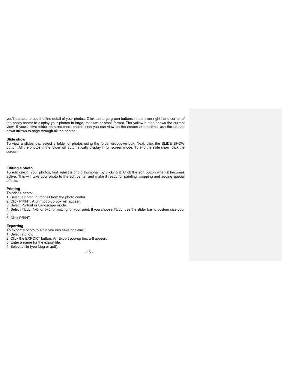 Sakar 23070 User Manual | Page 15 / 24