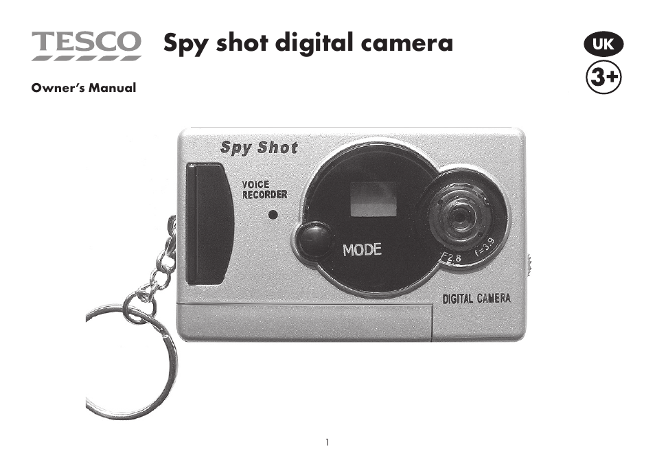 Sakar Spy shot digital camera User Manual | 13 pages