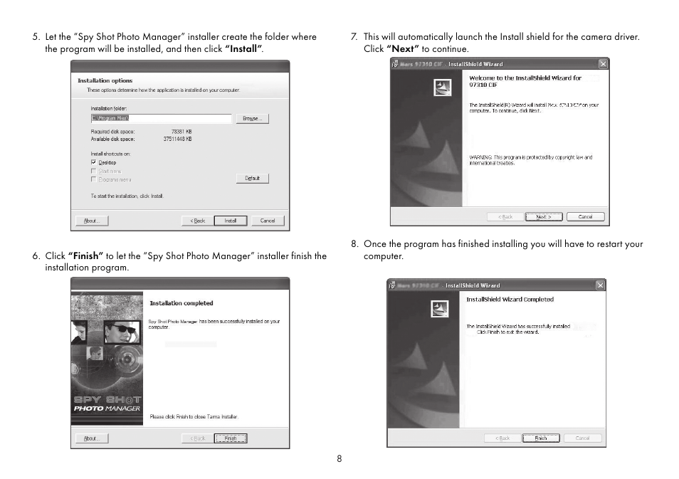 Sakar Spy shot digital camera User Manual | Page 8 / 13