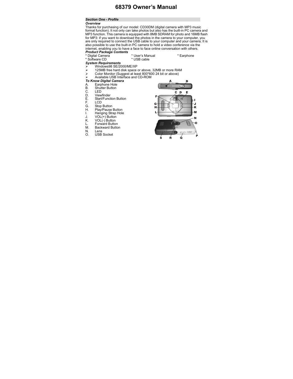 Sakar 68379 User Manual | 20 pages