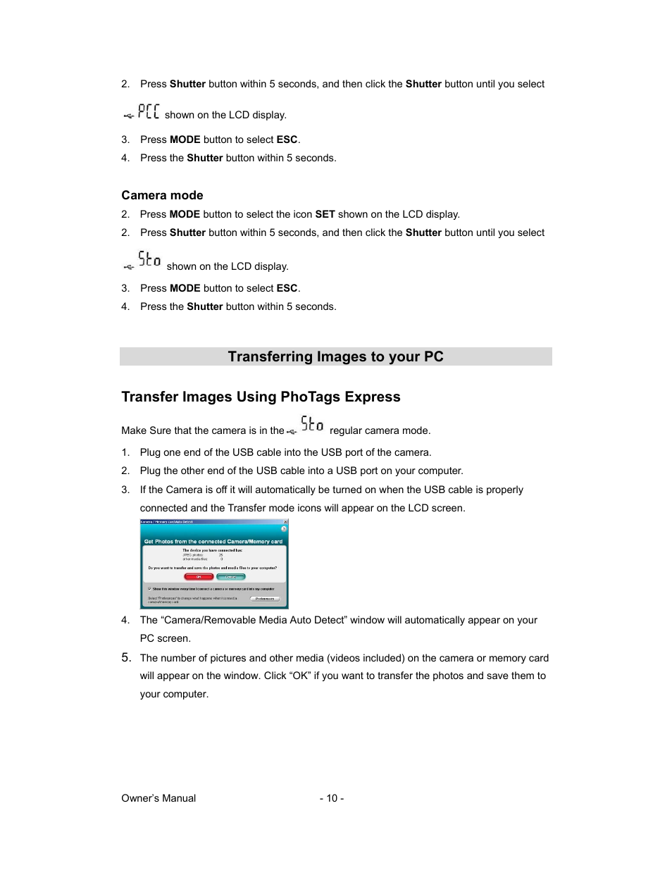 Transferring images to your pc, Transfer images using photags express | Sakar 81379 User Manual | Page 10 / 16