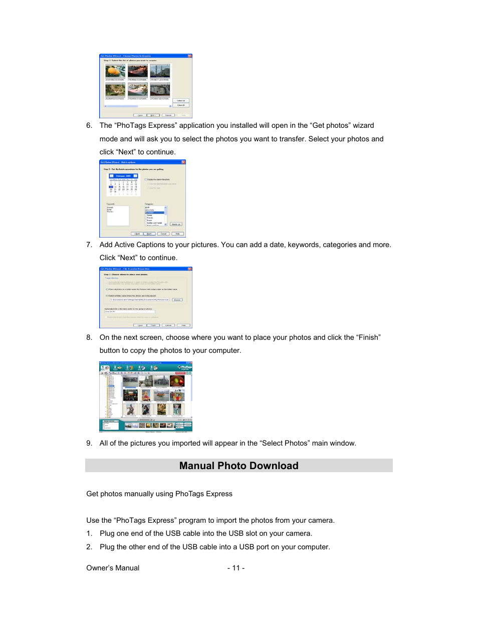 Manual photo download | Sakar 81379 User Manual | Page 11 / 16