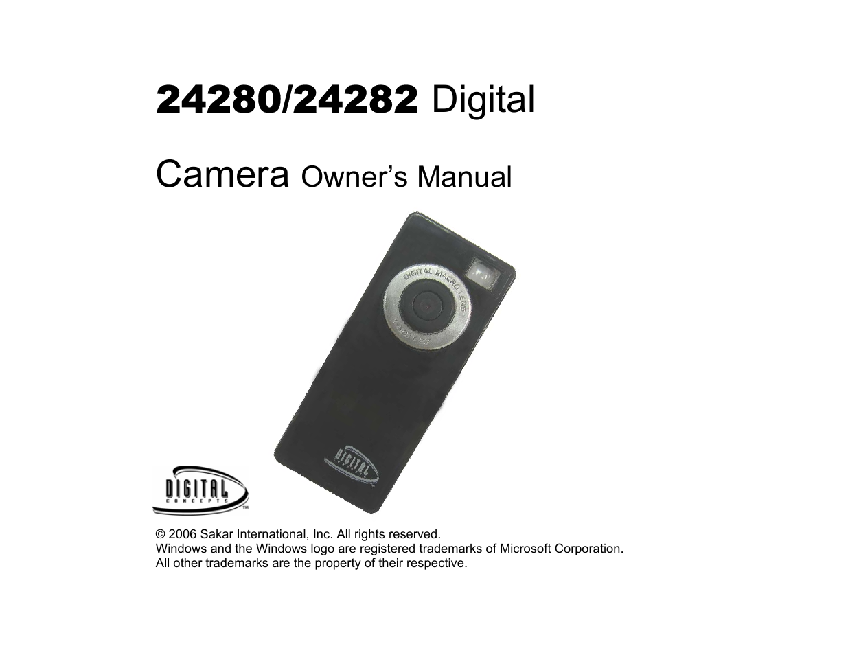 Sakar 24280 User Manual | 20 pages