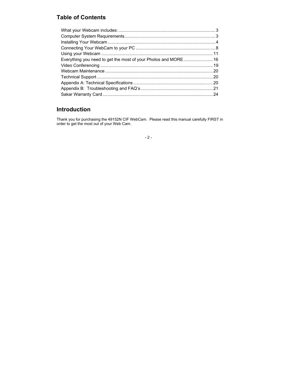 Sakar 49152N User Manual | Page 2 / 25