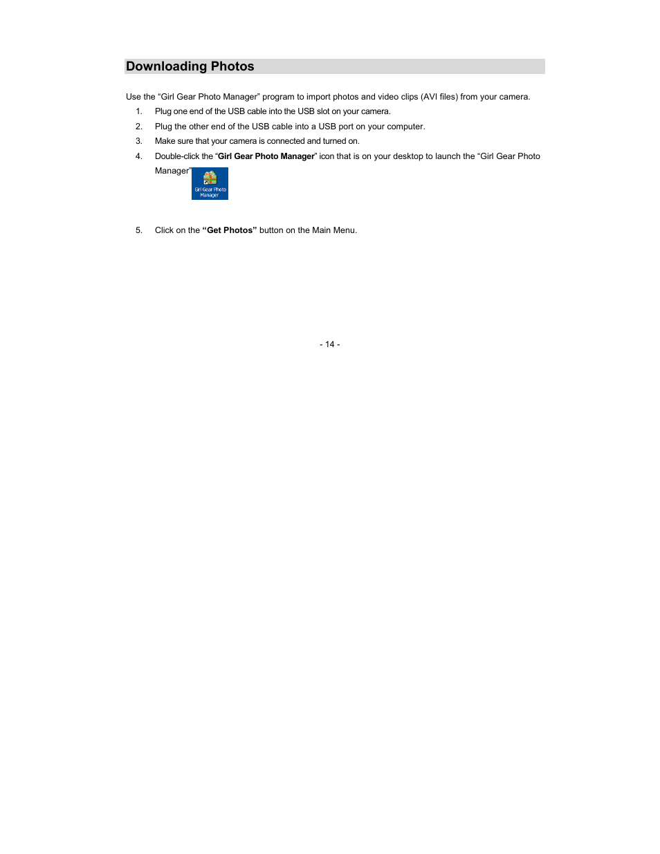 Downloading photos | Sakar 15097 User Manual | Page 14 / 25