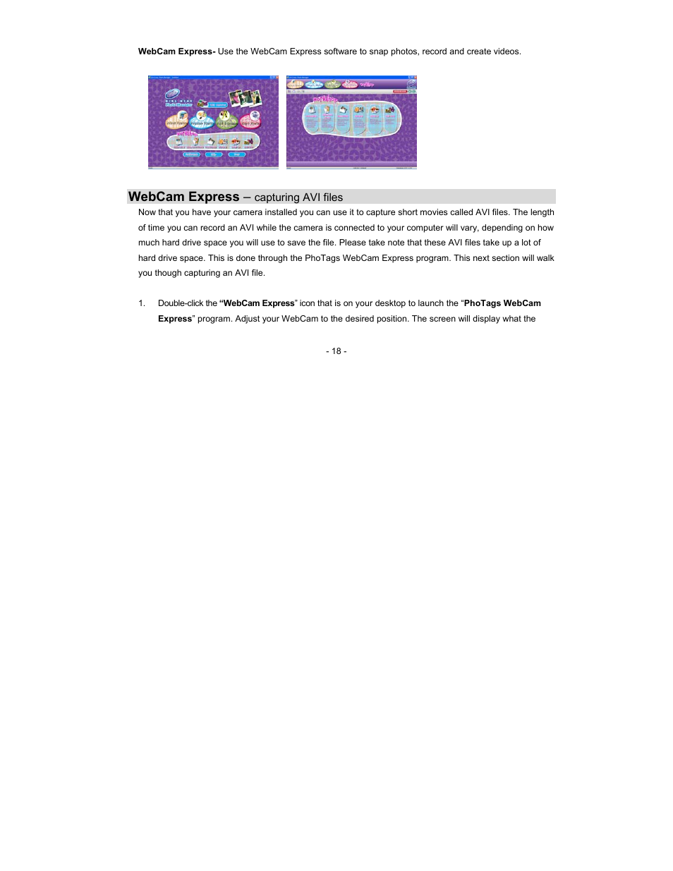 Webcam express | Sakar 15097 User Manual | Page 18 / 25