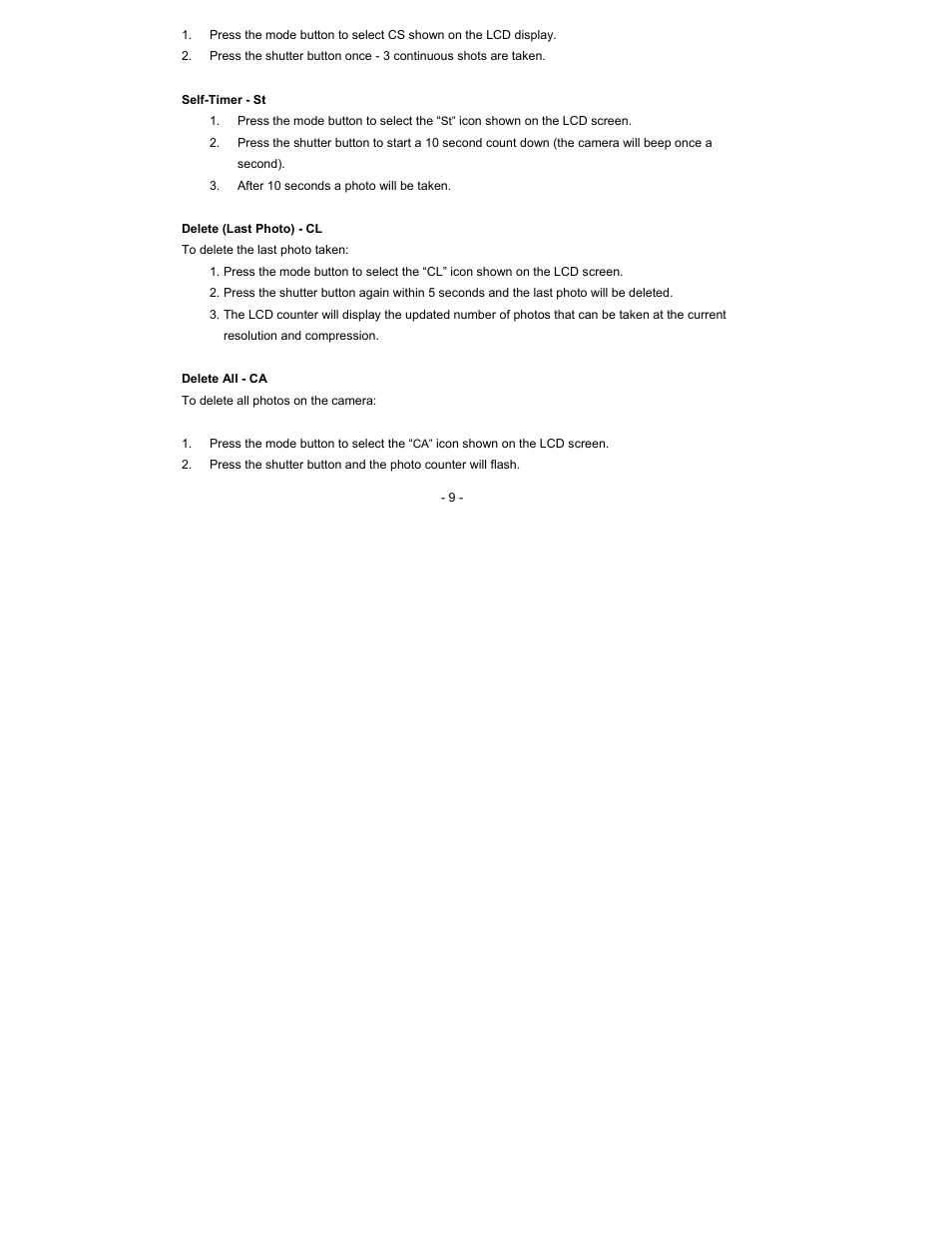 Sakar 59097 User Manual | Page 9 / 24