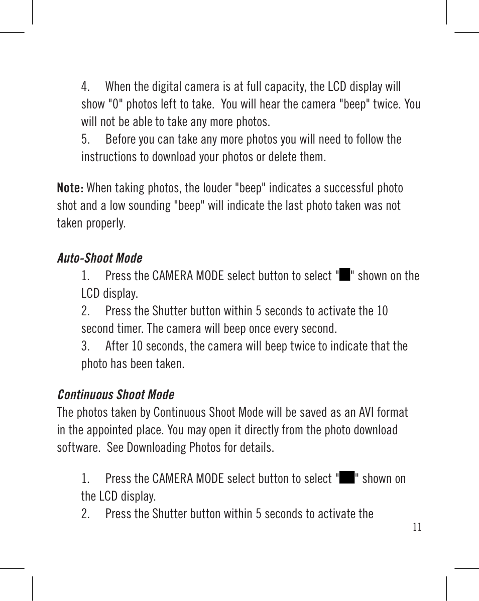 Sakar Wrist Cam Watch User Manual | Page 11 / 30