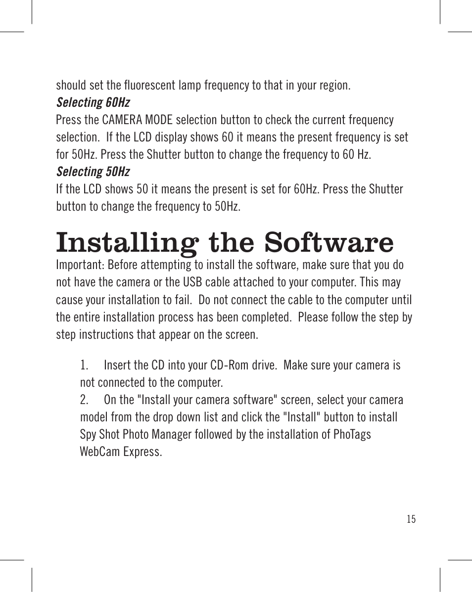 Installing the software | Sakar Wrist Cam Watch User Manual | Page 15 / 30