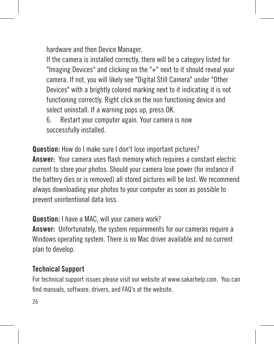 Sakar Wrist Cam Watch User Manual | Page 26 / 30