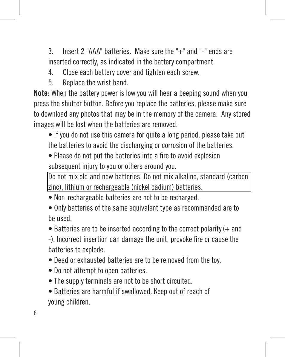 Sakar Wrist Cam Watch User Manual | Page 6 / 30