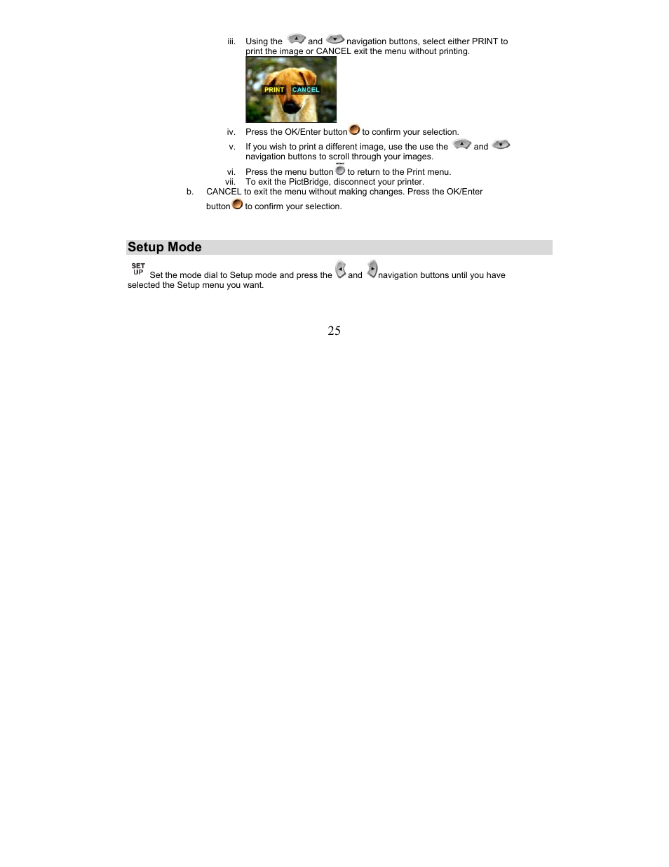 Setup mode | Sakar 87480 User Manual | Page 25 / 48