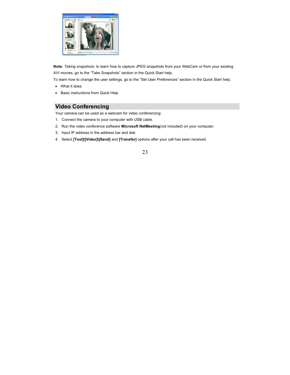 Video conferencing | Sakar 57379 User Manual | Page 23 / 35
