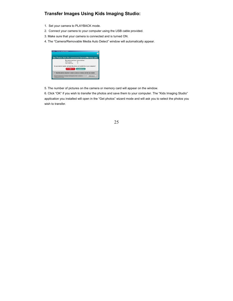 25 transfer images using kids imaging studio | Sakar 57379 User Manual | Page 25 / 35
