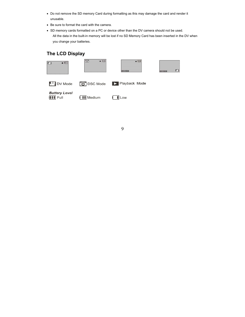 The lcd display | Sakar 57379 User Manual | Page 9 / 35