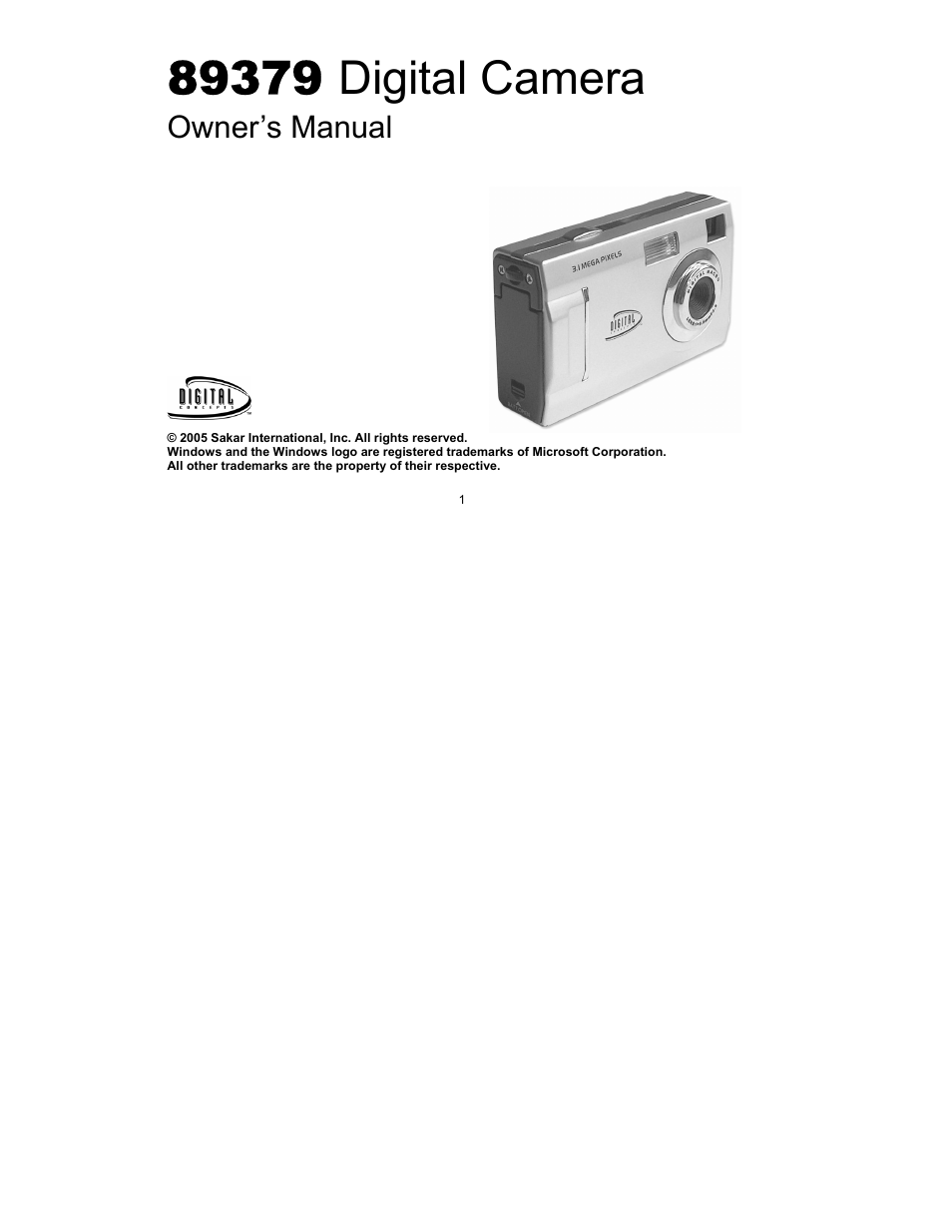Sakar 89379 User Manual | 43 pages