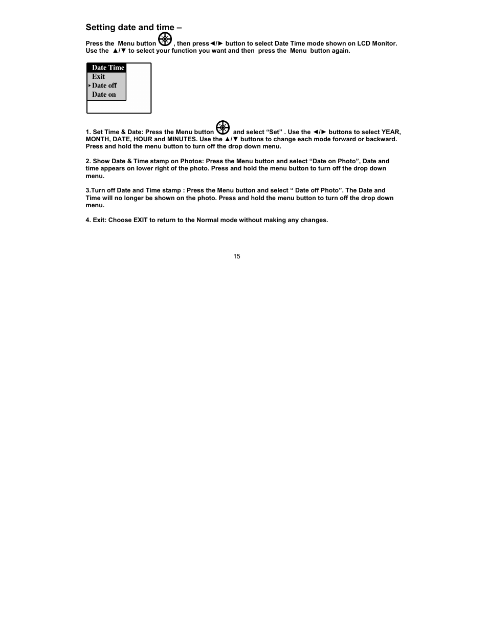 Setting date and time | Sakar 89379 User Manual | Page 15 / 43