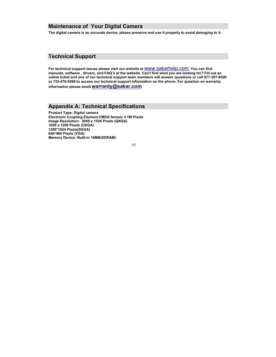 Sakar 89379 User Manual | Page 41 / 43