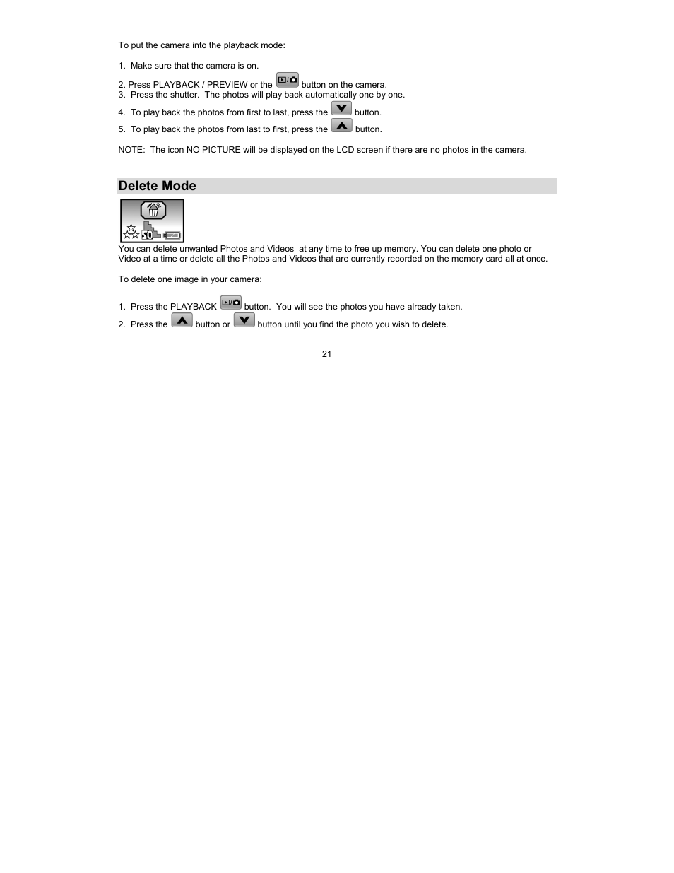 Delete mode | Sakar 90379 User Manual | Page 21 / 35