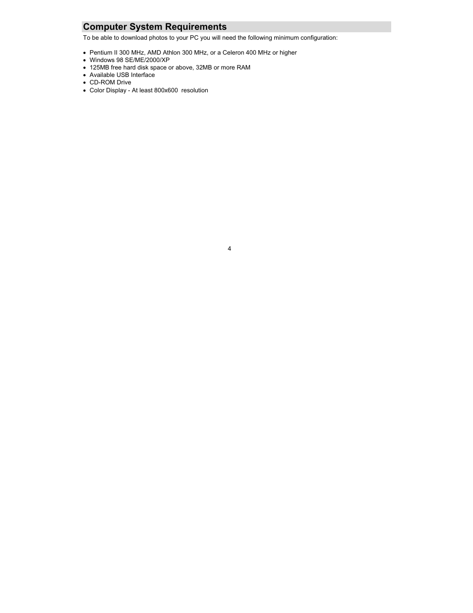 Computer system requirements | Sakar 90379 User Manual | Page 4 / 35