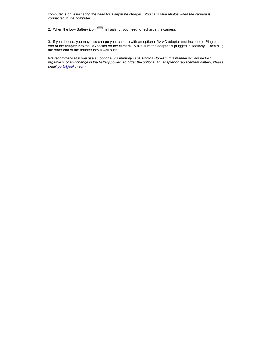 Sakar 90379 User Manual | Page 9 / 35