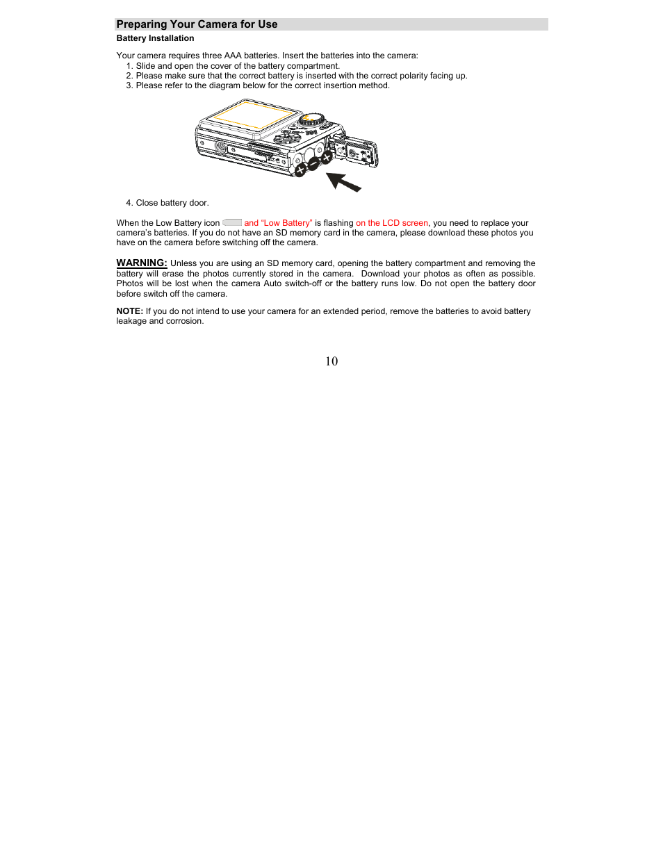 Sakar 5.1 Mega Pixel User Manual | Page 10 / 43