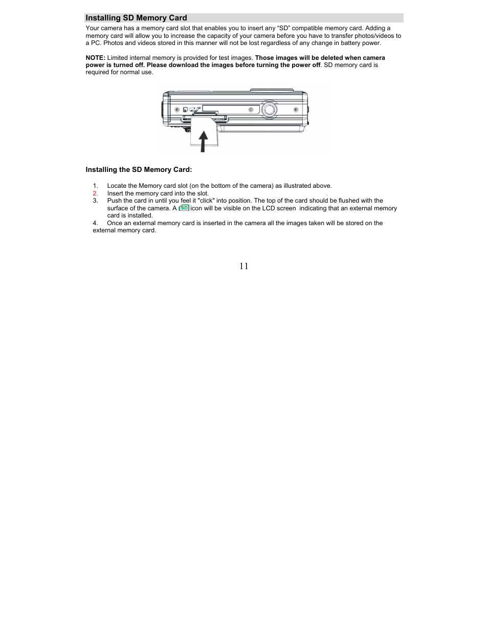 Sakar 5.1 Mega Pixel User Manual | Page 11 / 43