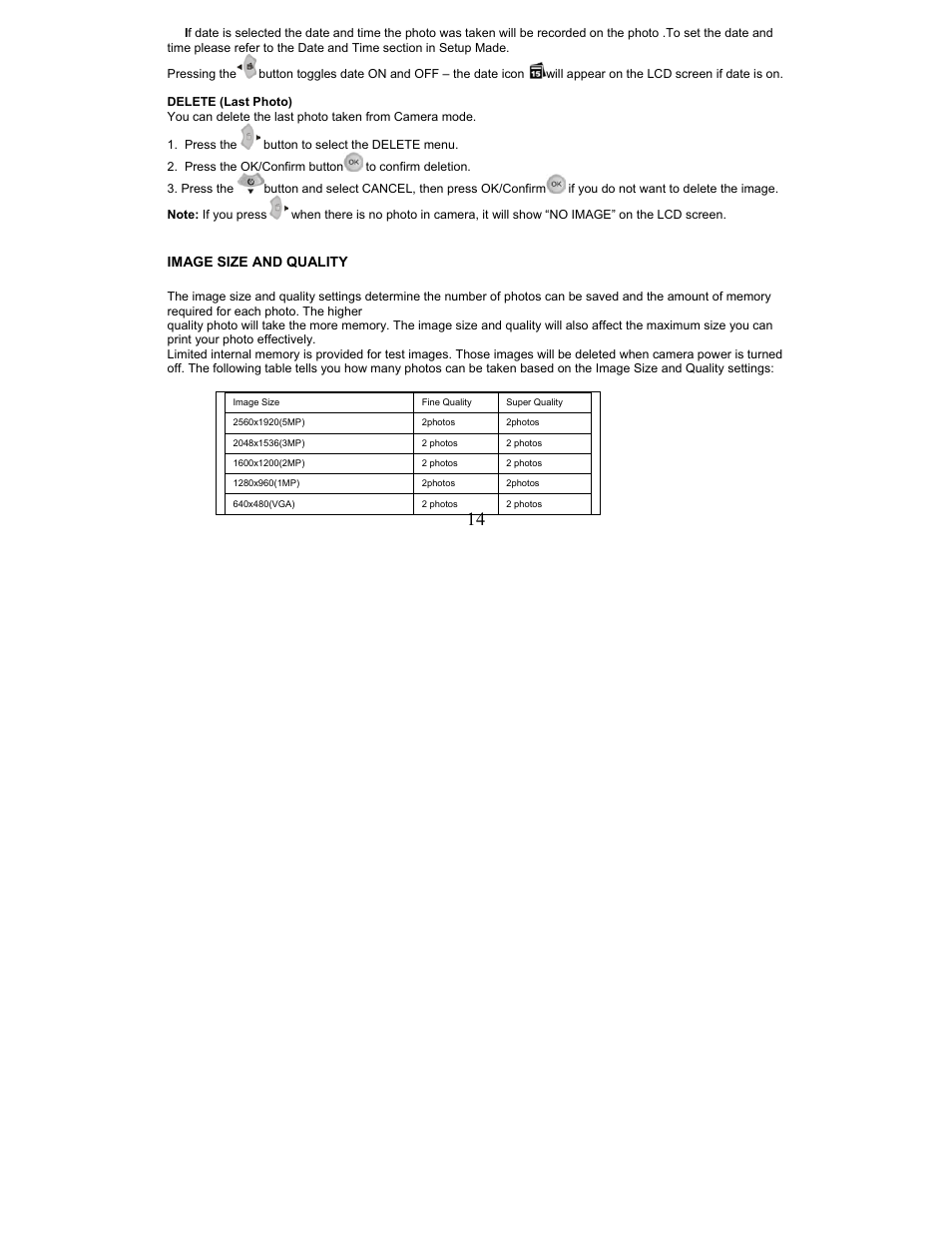 Sakar 5.1 Mega Pixel User Manual | Page 14 / 43