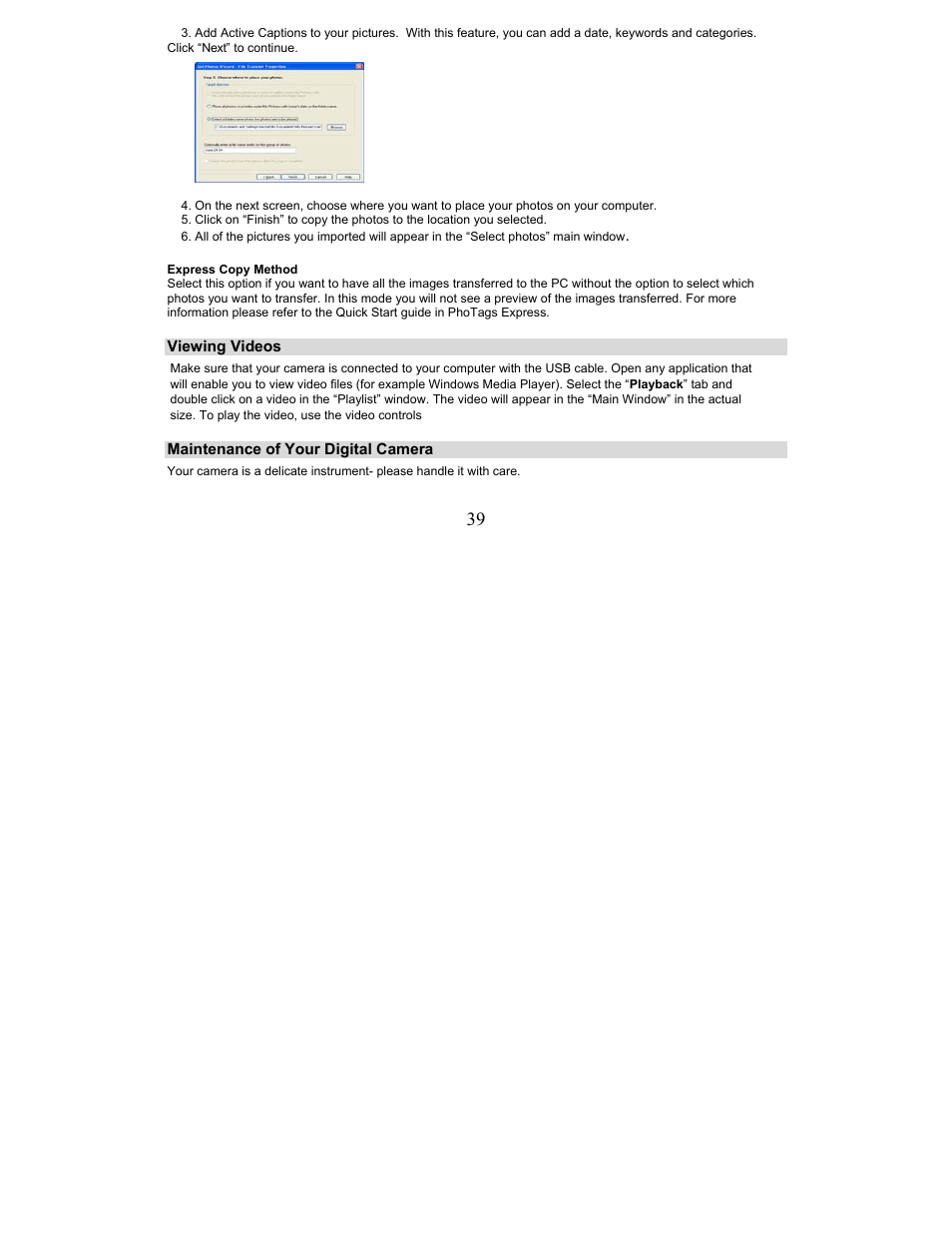 Sakar 5.1 Mega Pixel User Manual | Page 39 / 43