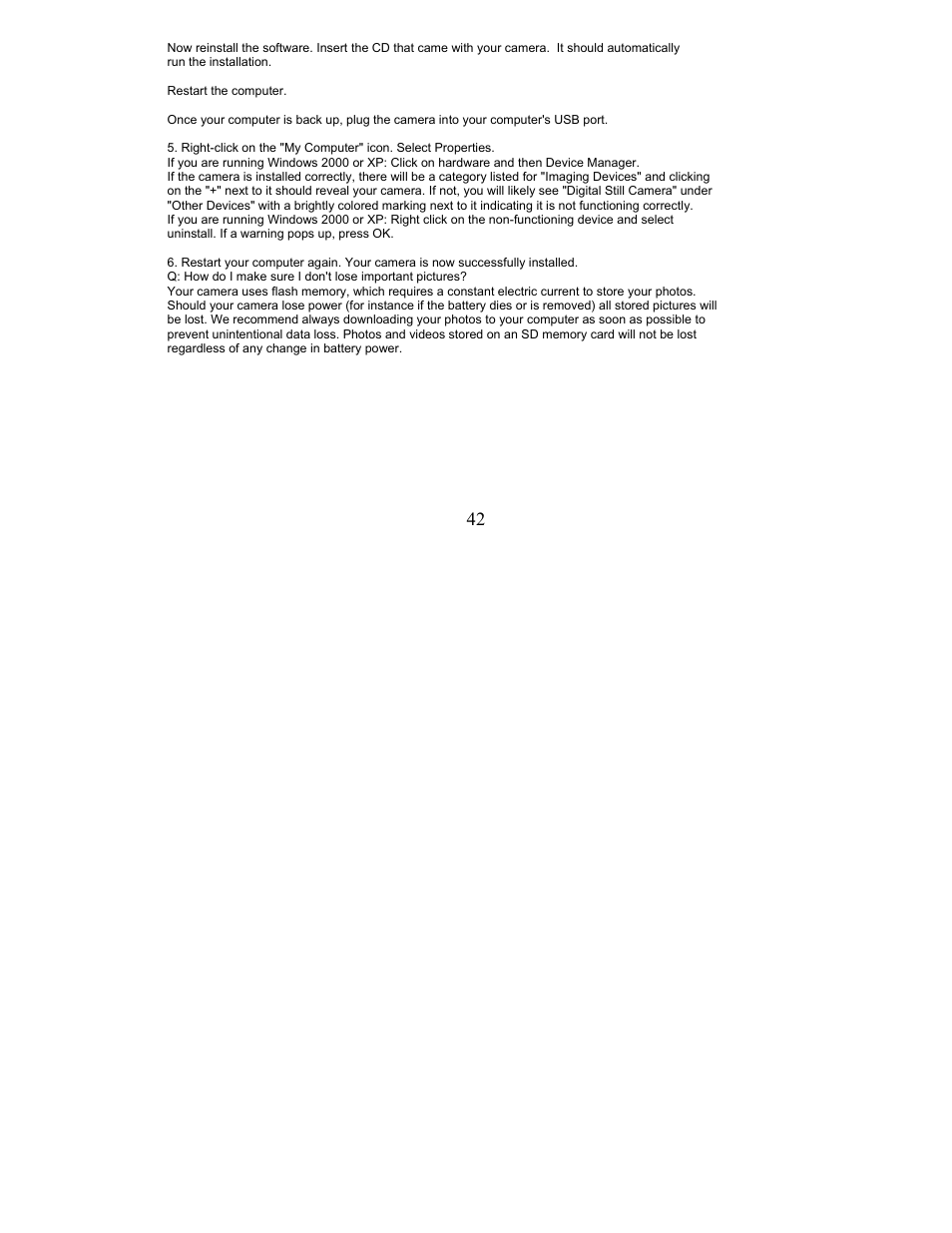 Sakar 5.1 Mega Pixel User Manual | Page 42 / 43