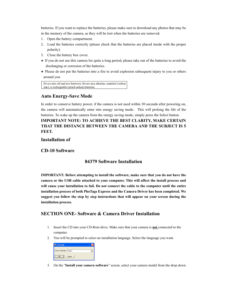 Auto energy-save mode | Sakar 84379 User Manual | Page 2 / 11