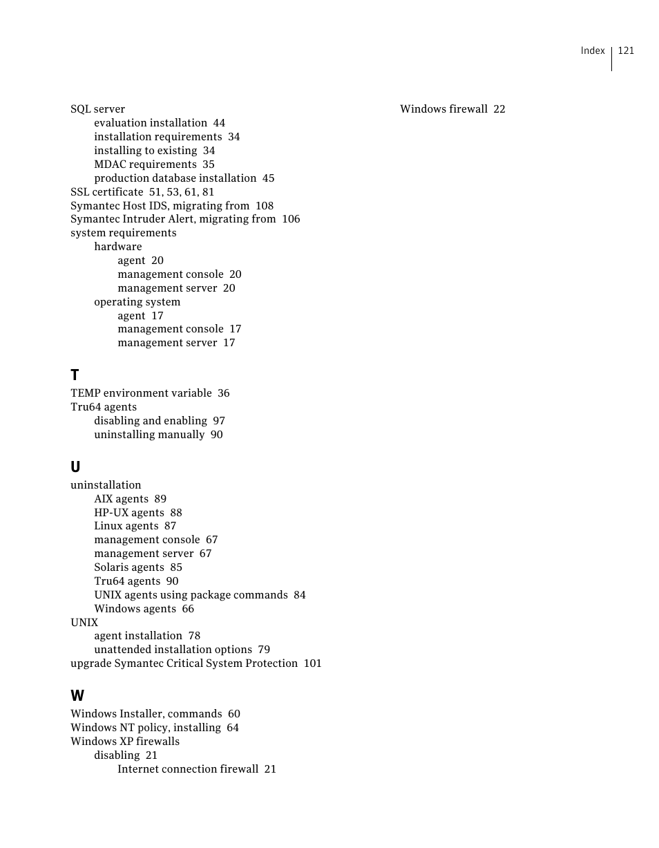 Symantec Critical System User Manual | Page 121 / 122