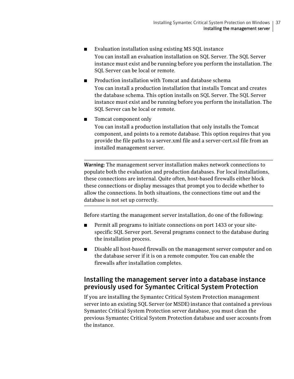 Symantec Critical System User Manual | Page 37 / 122