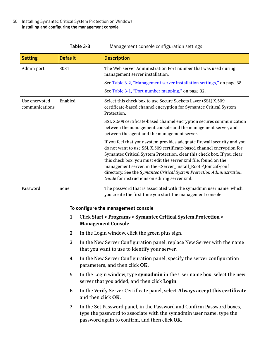 Symantec Critical System User Manual | Page 50 / 122