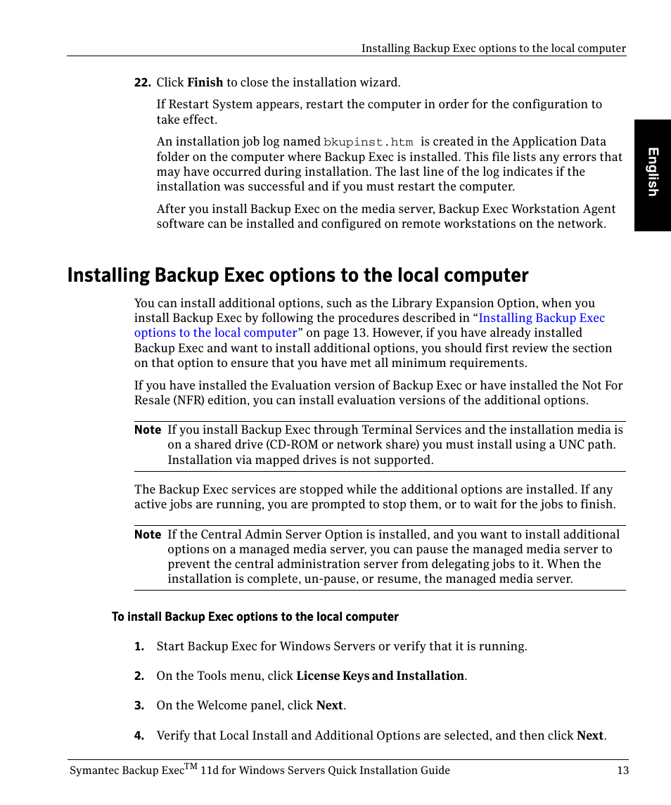Symantec BACKUP EXEC 11D User Manual | Page 13 / 18