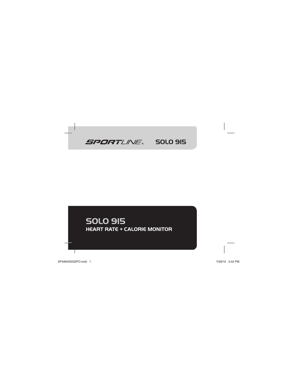 Sportline Solo 915 User Manual | 112 pages