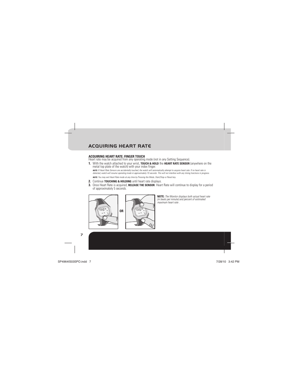 Acquiring heart rate | Sportline Solo 915 User Manual | Page 10 / 112