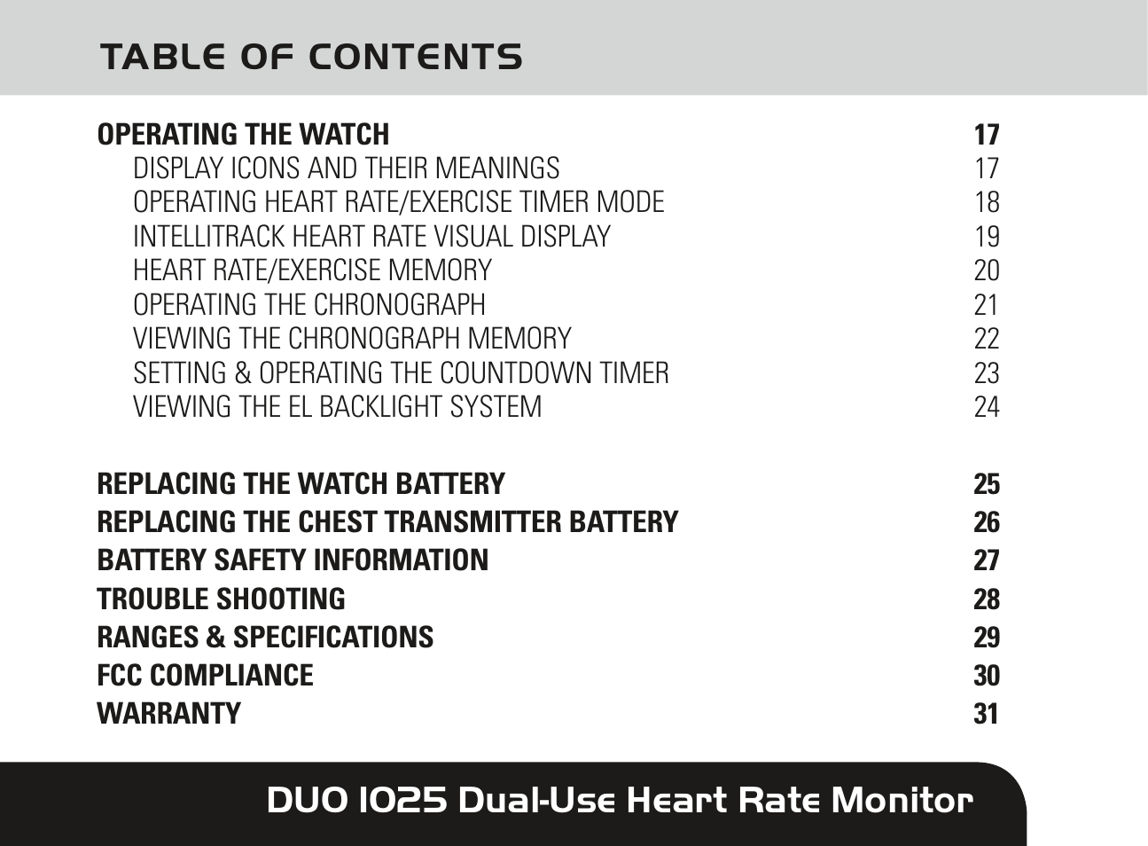 Sportline DUO 1025 User Manual | Page 3 / 36