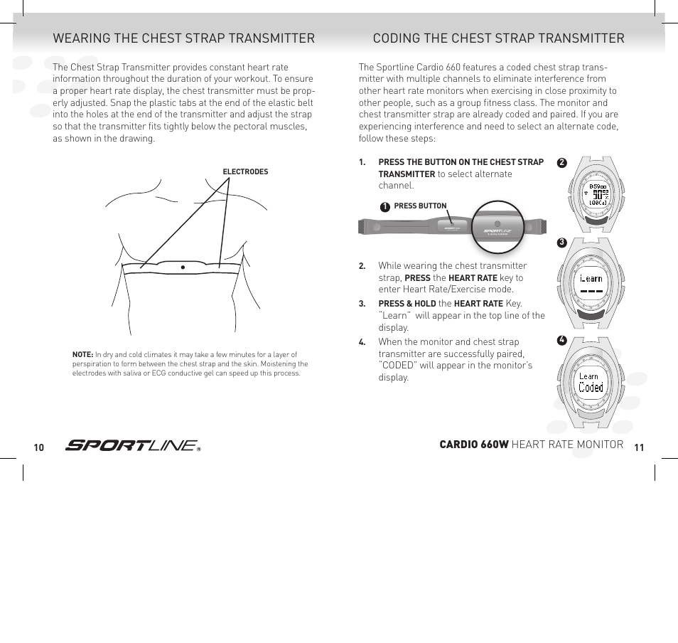 Sportline Cardio 660 Women's Heart Rate Monitor SP1449S015SPO User Manual | Page 6 / 15