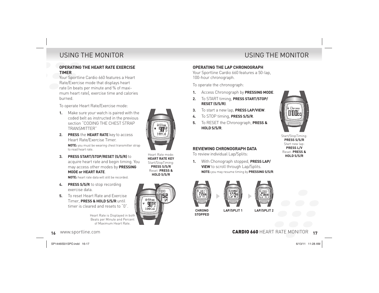 Using the monitor | Sportline Cardio 660 User Manual | Page 9 / 15