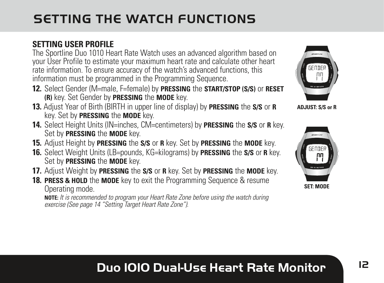 Sportline DUO 1010 User Manual | Page 15 / 32