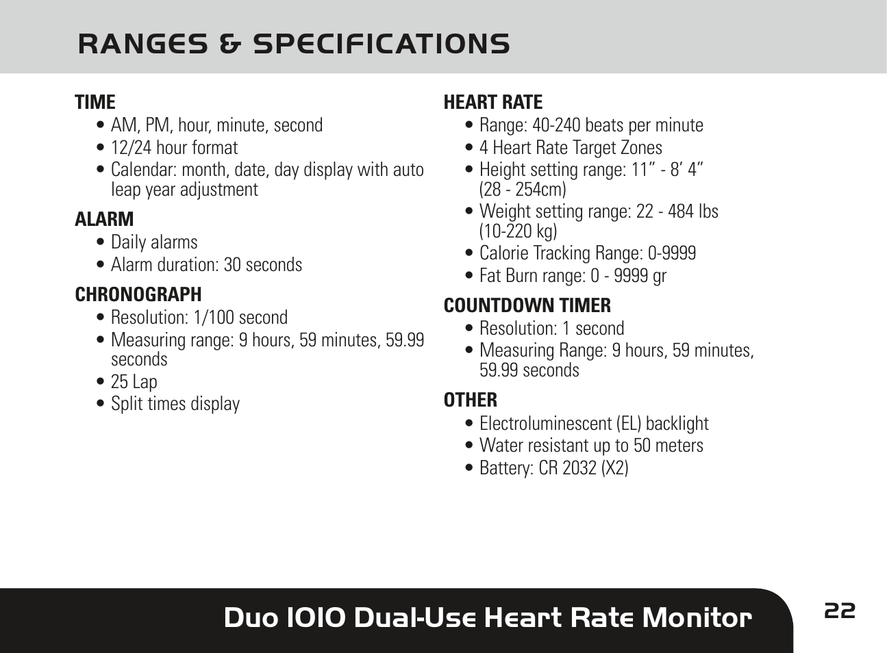 Sportline DUO 1010 User Manual | Page 25 / 32